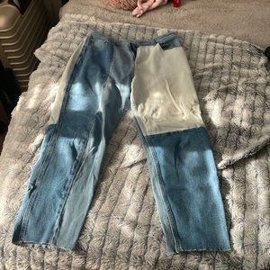 hollister patched jeans